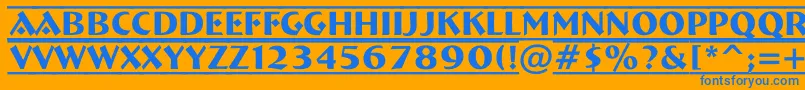 Breme20 Font – Blue Fonts on Orange Background