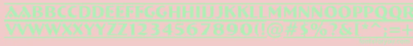 Breme20 Font – Green Fonts on Pink Background