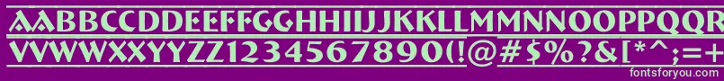 Breme20 Font – Green Fonts on Purple Background