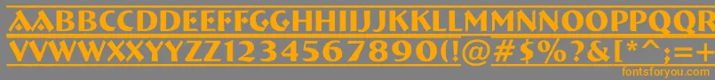 Breme20 Font – Orange Fonts on Gray Background