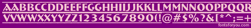 Breme20 Font – Pink Fonts on Purple Background