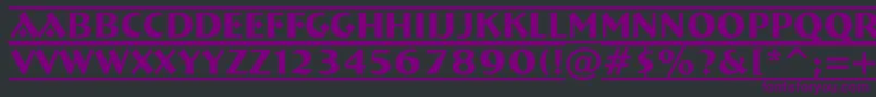 Breme20 Font – Purple Fonts on Black Background