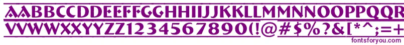 Breme20 Font – Purple Fonts on White Background
