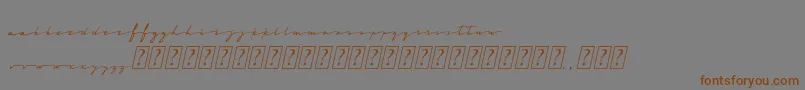 MidnightCali Font – Brown Fonts on Gray Background