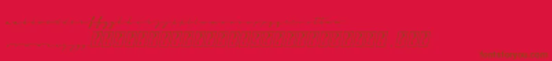 MidnightCali Font – Brown Fonts on Red Background