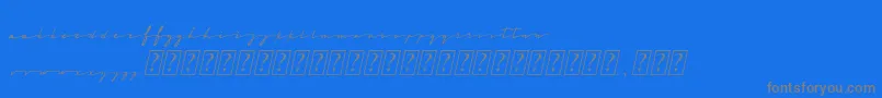 MidnightCali Font – Gray Fonts on Blue Background