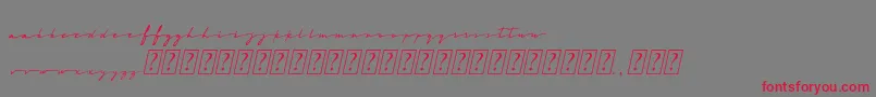 MidnightCali Font – Red Fonts on Gray Background