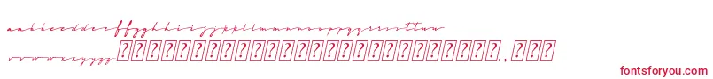 MidnightCali Font – Red Fonts on White Background