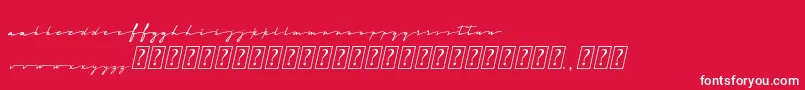 MidnightCali Font – White Fonts on Red Background