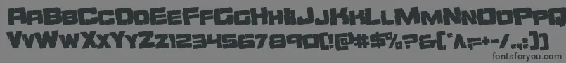 Шрифт Orecrusherrotate – чёрные шрифты на сером фоне