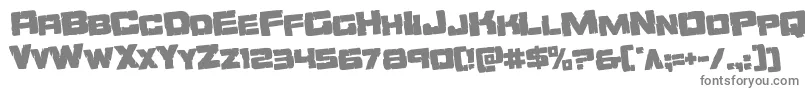 Orecrusherrotate-fontti – harmaat kirjasimet valkoisella taustalla