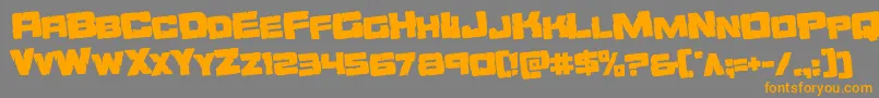 Orecrusherrotate Font – Orange Fonts on Gray Background