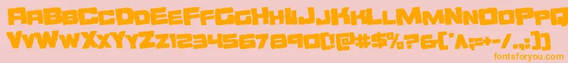 Orecrusherrotate Font – Orange Fonts on Pink Background