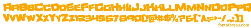 Orecrusherrotate-Schriftart – Orangefarbene Schriften