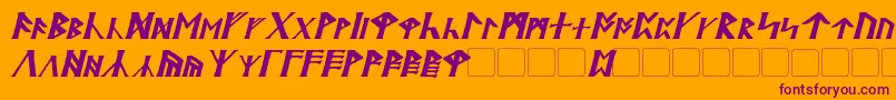 Шрифт BritannianItalic – фиолетовые шрифты на оранжевом фоне