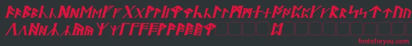 BritannianItalic Font – Red Fonts on Black Background