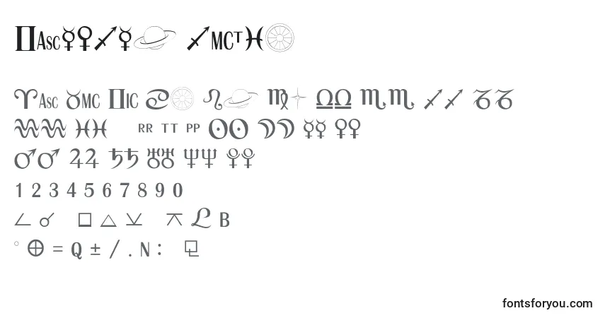 Schriftart CastiSemibold – Alphabet, Zahlen, spezielle Symbole