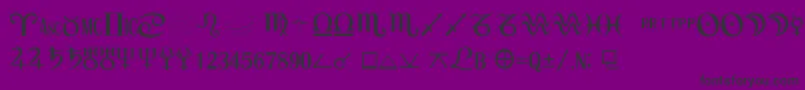 フォントCastiSemibold – 紫の背景に黒い文字