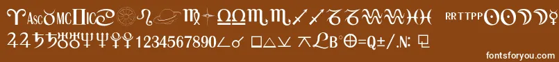 フォントCastiSemibold – 茶色の背景に白い文字