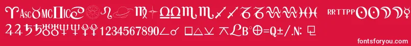 フォントCastiSemibold – 赤い背景に白い文字