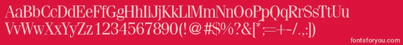 FerventRegularDb Font – Pink Fonts on Red Background