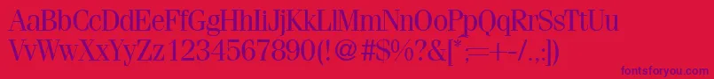 FerventRegularDb-Schriftart – Violette Schriften auf rotem Hintergrund