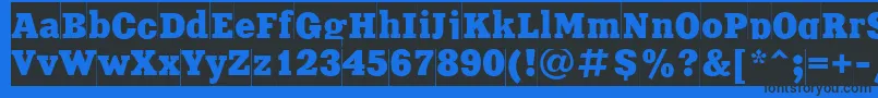 Xeniacameoctt Font – Black Fonts on Blue Background