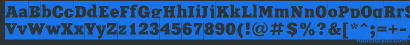 Xeniacameoctt Font – Blue Fonts on Black Background
