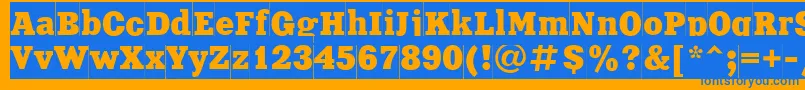 Xeniacameoctt Font – Blue Fonts on Orange Background