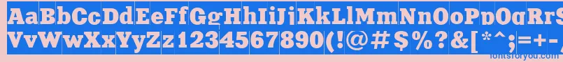 Xeniacameoctt Font – Blue Fonts on Pink Background
