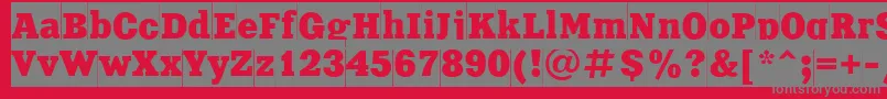 Xeniacameoctt Font – Gray Fonts on Red Background