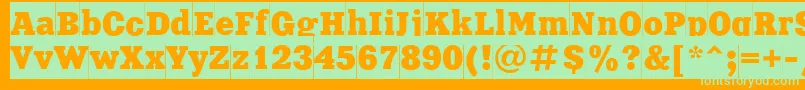 Xeniacameoctt Font – Green Fonts on Orange Background