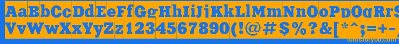 Xeniacameoctt Font – Orange Fonts on Blue Background
