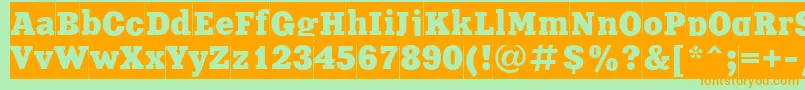 Xeniacameoctt Font – Orange Fonts on Green Background