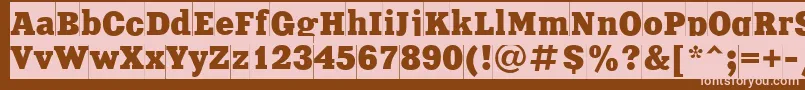Xeniacameoctt Font – Pink Fonts on Brown Background