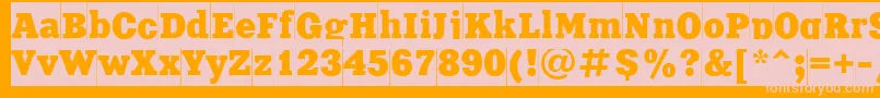 Xeniacameoctt Font – Pink Fonts on Orange Background