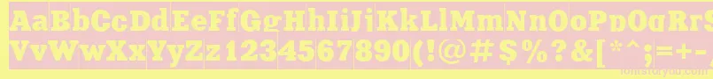 Xeniacameoctt Font – Pink Fonts on Yellow Background