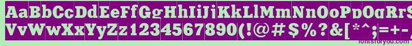 Xeniacameoctt Font – Purple Fonts on Green Background