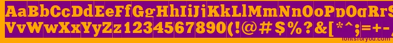 Xeniacameoctt Font – Purple Fonts on Orange Background