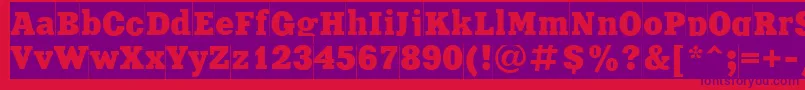 Xeniacameoctt Font – Purple Fonts on Red Background