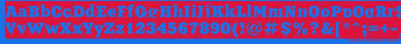 Xeniacameoctt Font – Red Fonts on Blue Background