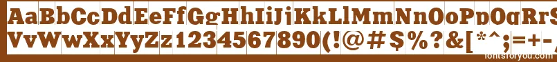 Шрифт Xeniacameoctt – белые шрифты на коричневом фоне
