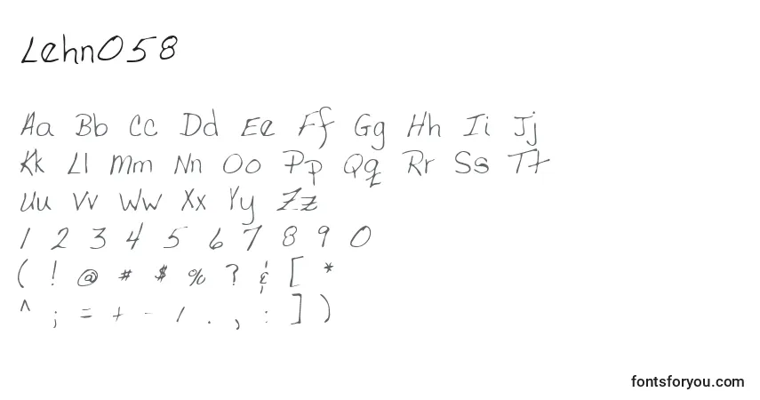 characters of lehn058 font, letter of lehn058 font, alphabet of  lehn058 font