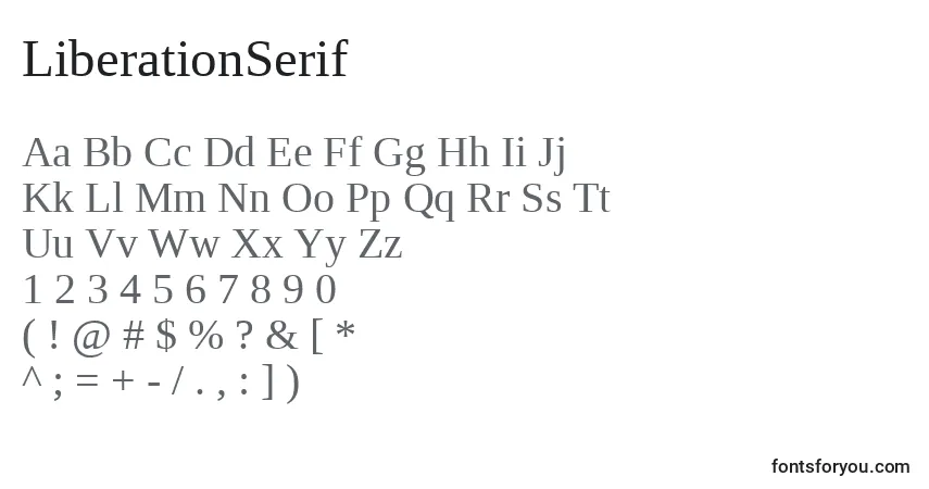 liberationserif font characters