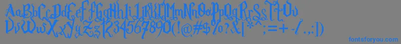 RomFatlGthPrm Font – Blue Fonts on Gray Background