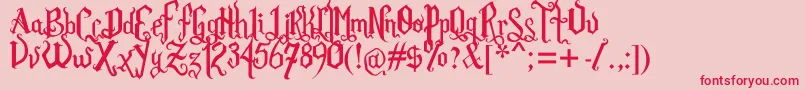 RomFatlGthPrm Font – Red Fonts on Pink Background