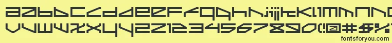 Ltr02 Font – Black Fonts on Yellow Background