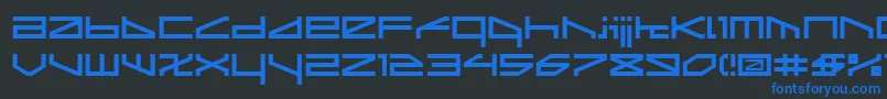 フォントLtr02 – 黒い背景に青い文字