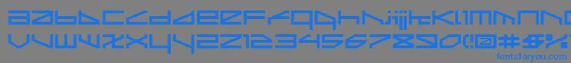Ltr02-Schriftart – Blaue Schriften auf grauem Hintergrund