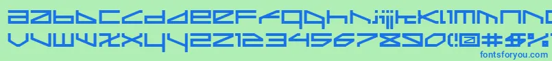 Ltr02 Font – Blue Fonts on Green Background